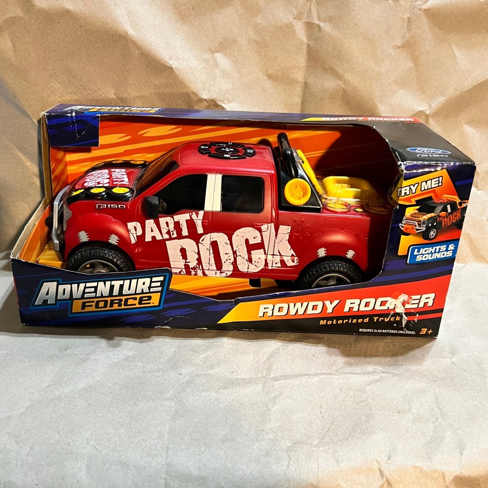 Adventure Force Rowdy Rocker Ford F-150 Motorized Truck Red Lights Sounds Music